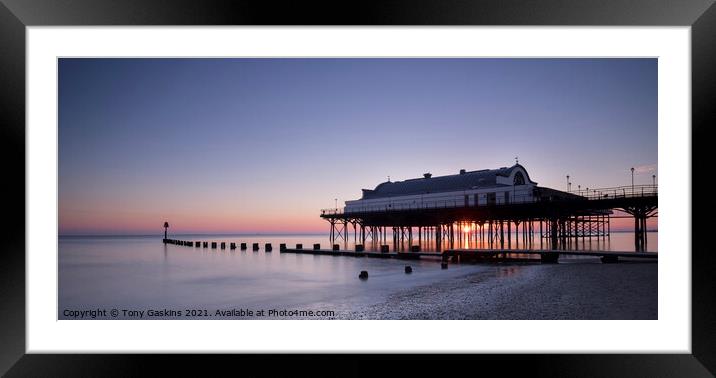 Cleethorpes Pier, Sunrise Framed Mounted Print by Tony Gaskins