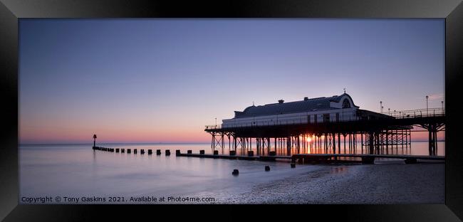 Cleethorpes Pier, Sunrise Framed Print by Tony Gaskins