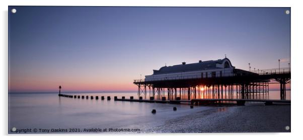 Cleethorpes Pier, Sunrise Acrylic by Tony Gaskins