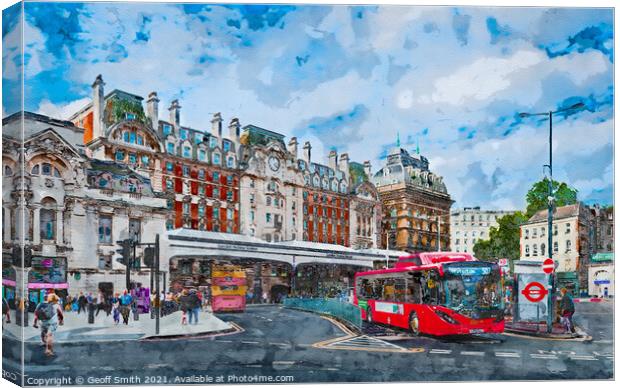 London Victoria Station Painterly Canvas Print by Geoff Smith