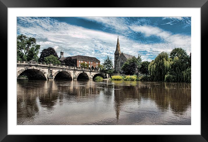 The English Bridge Framed Mounted Print by Anthony Michael 