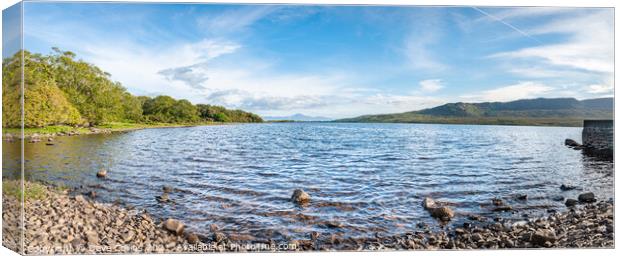  Panorama, Lough Feeagh, Co Mayo, Ireland Canvas Print by Dave Collins