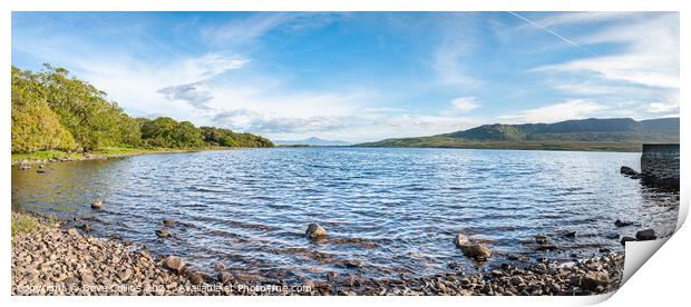  Panorama, Lough Feeagh, Co Mayo, Ireland Print by Dave Collins