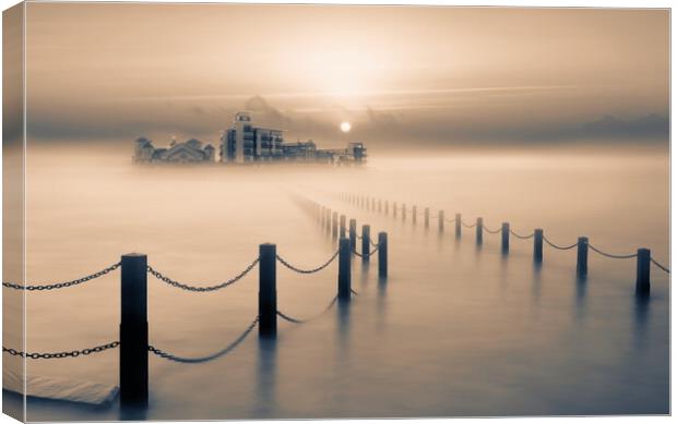 Island in the Mist Canvas Print by David Neighbour