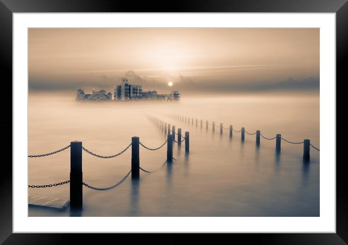 Island in the Mist Framed Mounted Print by David Neighbour