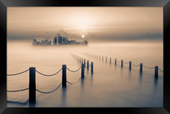 Island in the Mist Framed Print by David Neighbour