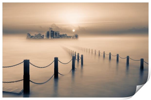 Island in the Mist Print by David Neighbour
