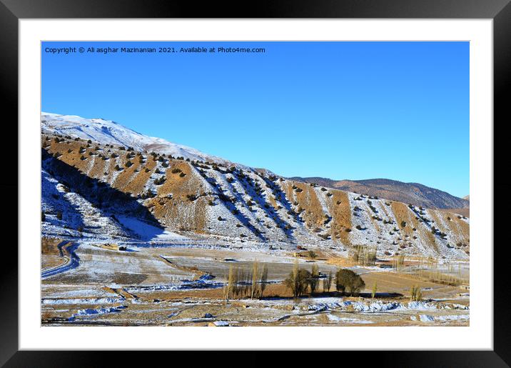 A nice day on mountain, Framed Mounted Print by Ali asghar Mazinanian