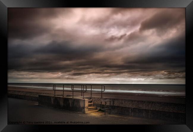 Summer Storm, Sutton-on-Sea, Lincolnshire Framed Print by Tony Gaskins