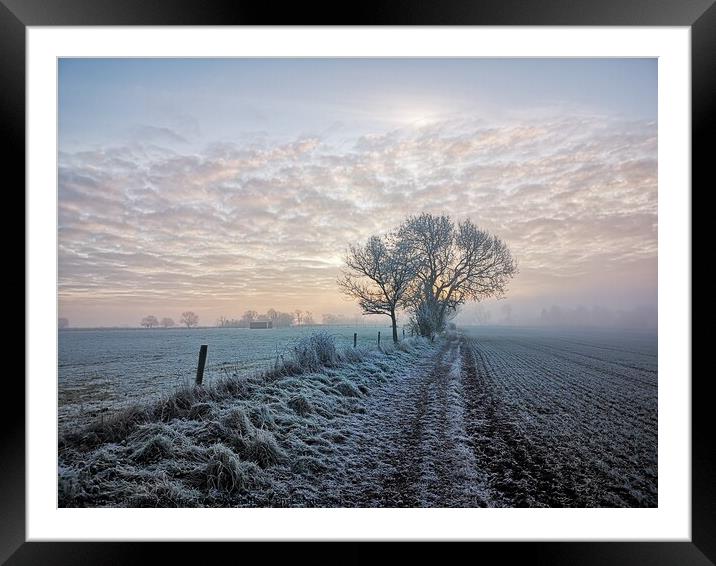 Mollington Misty Sunrise Framed Mounted Print by Michelle Bowler