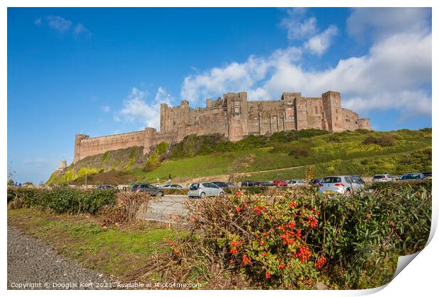 Bamburgh Castle Print by Douglas Kerr