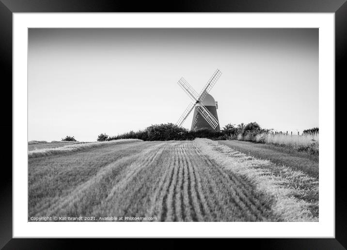Halnaker Windmill in Black and White, West Sussex, Framed Mounted Print by KB Photo