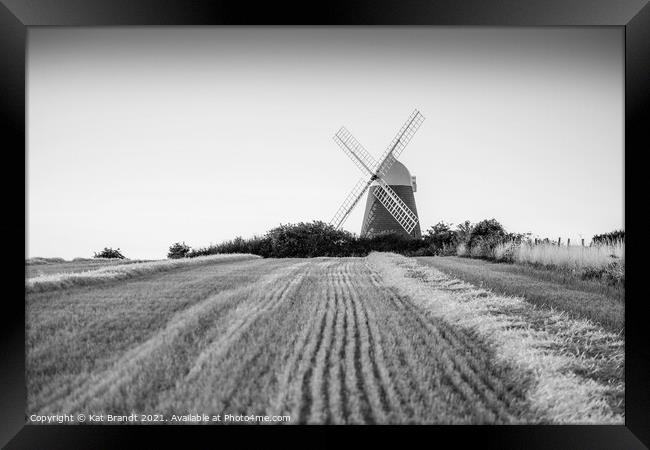 Halnaker Windmill in Black and White, West Sussex, Framed Print by KB Photo