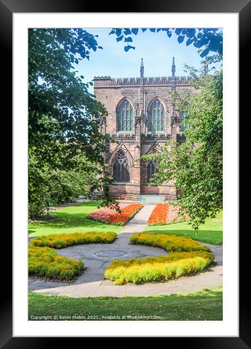 cathedral and gardens Framed Mounted Print by Kevin Hellon