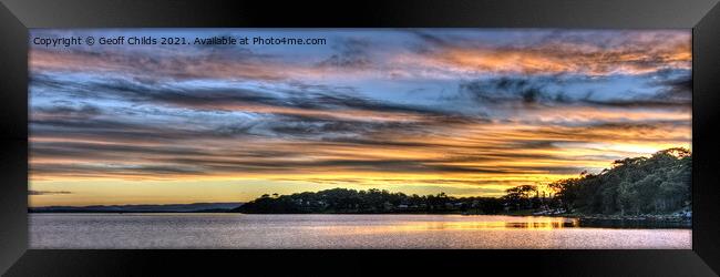 Nautical Golden Glow Cloud Sunset.  Framed Print by Geoff Childs