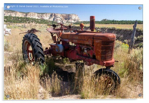 Rustic Charm Farmall Tractor in Utah Acrylic by Derek Daniel