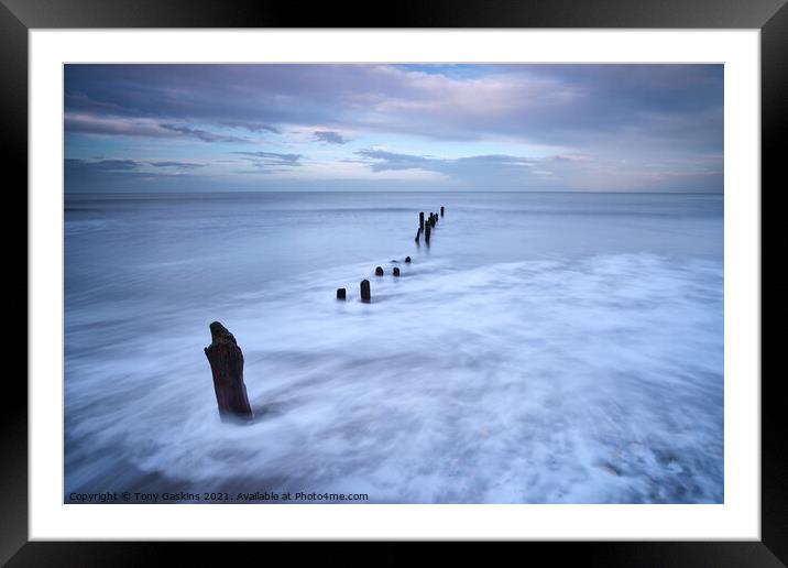 Rising Tide, Sandsend North Yorkshire #2 Framed Mounted Print by Tony Gaskins