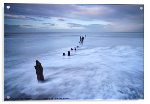 Rising Tide, Sandsend North Yorkshire #2 Acrylic by Tony Gaskins