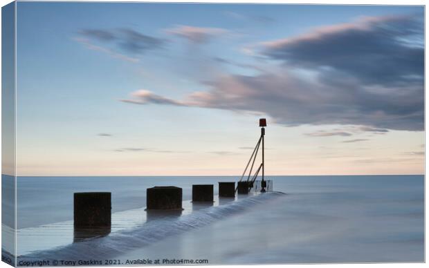 Rising Tide, Lincolnshire Coast Canvas Print by Tony Gaskins