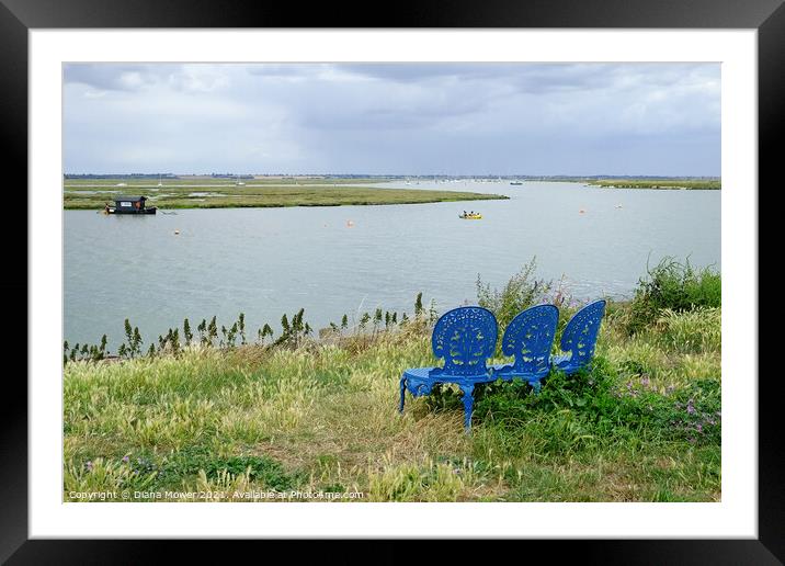 Walton Backwaters View Essex Framed Mounted Print by Diana Mower