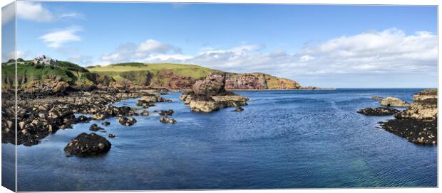St Abbs Panorama Canvas Print by Naylor's Photography