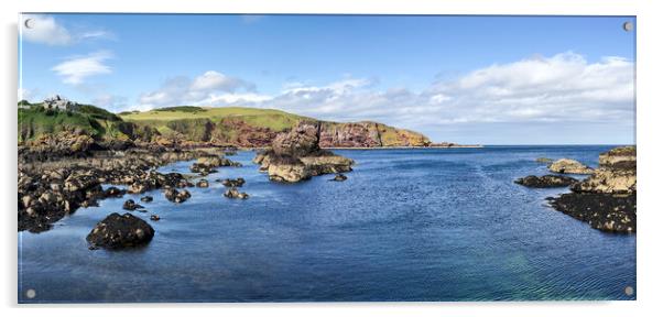 St Abbs Panorama Acrylic by Naylor's Photography