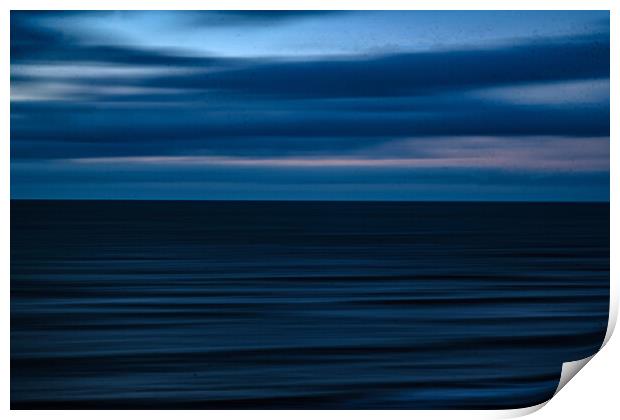  intentional camera movement south beach Aberaeron Print by Andrew chittock