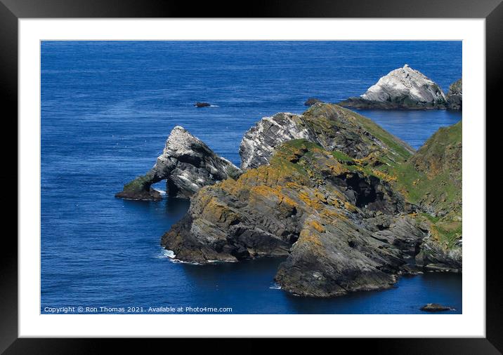 Muckle Flugga Cliffs, Shetland Framed Mounted Print by Ron Thomas