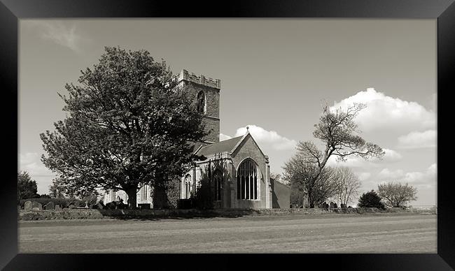 The Parish Church of St Andrew | B&W Framed Print by Sarah Couzens