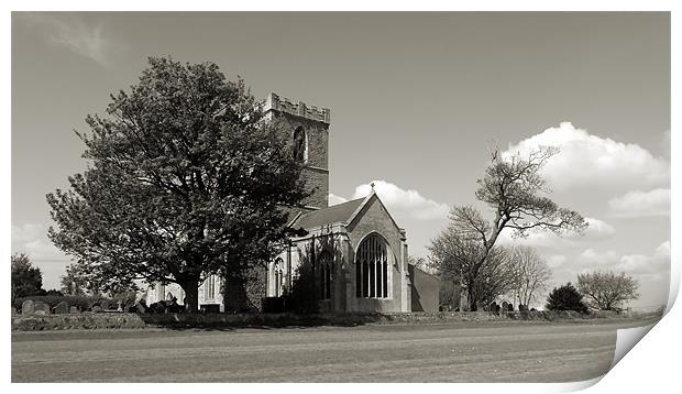 The Parish Church of St Andrew | B&W Print by Sarah Couzens