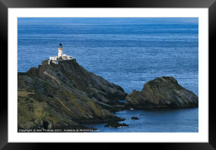 Muckle Flugga Lighthouse Framed Mounted Print by Ron Thomas