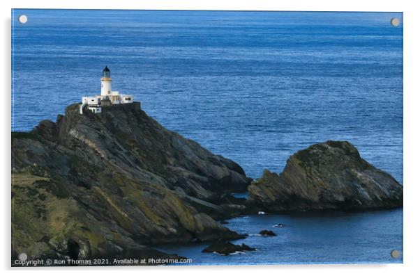 Muckle Flugga Lighthouse Acrylic by Ron Thomas