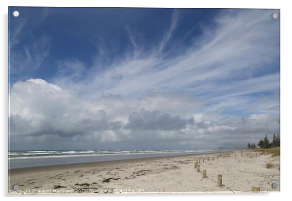 Skyscape over Waihi Beach, New Zealand Acrylic by Robert MacDowall