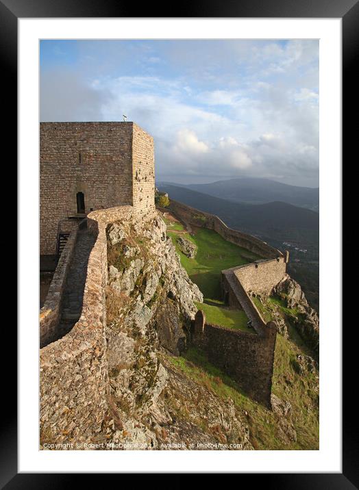 Marvao Castle, Portugal Framed Mounted Print by Robert MacDowall