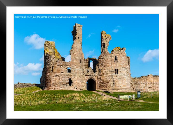 Gatehouse at Dunstanburgh Castle Northumberland Framed Mounted Print by Angus McComiskey
