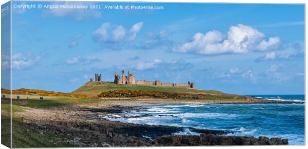 Dunstanburgh Castle Northumberland Canvas Print by Angus McComiskey