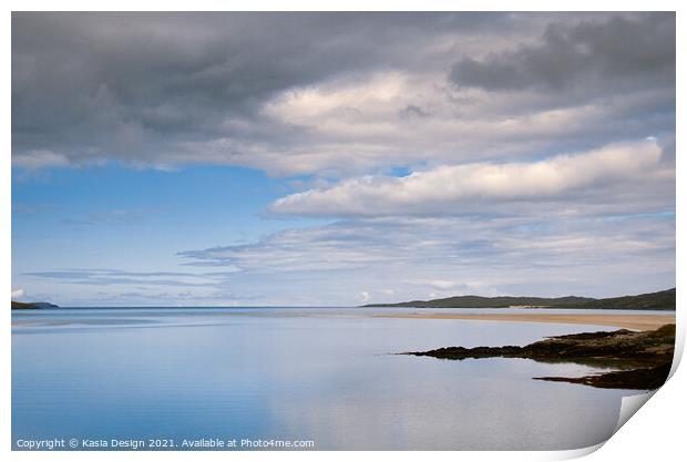 Luskentyre Bay, Isle of Harris, Scotland Print by Kasia Design
