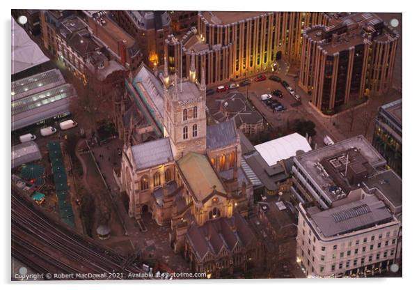 Southwark Cathedral, London Acrylic by Robert MacDowall