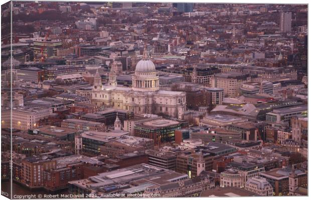 St Paul's Cathedral, London Canvas Print by Robert MacDowall