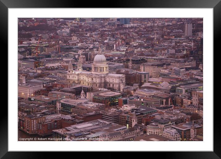 St Paul's Cathedral, London Framed Mounted Print by Robert MacDowall