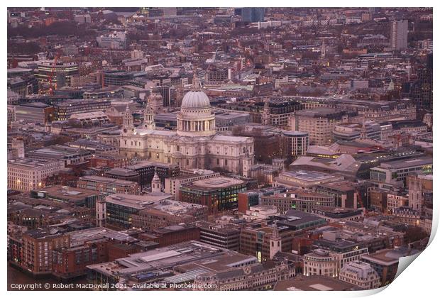 St Paul's Cathedral, London Print by Robert MacDowall