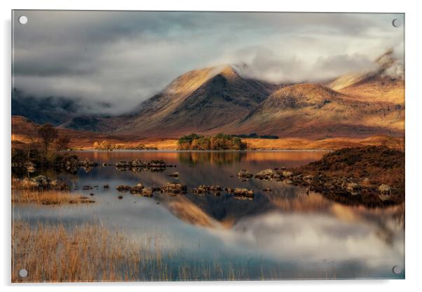 Rannoch Moor and the The Black Mount at Sunrise Acrylic by Miles Gray