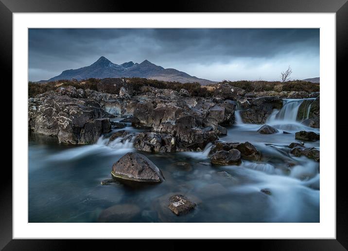 The Cuillin at Sunrise taken from the River Sligachan Framed Mounted Print by Miles Gray