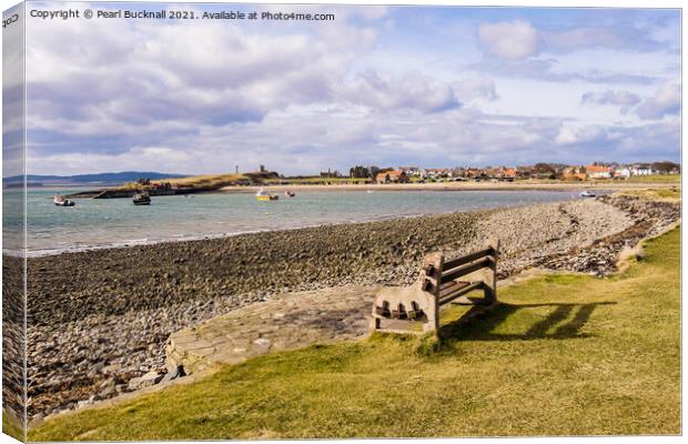  View from Lindisfarne Northumberland Canvas Print by Pearl Bucknall