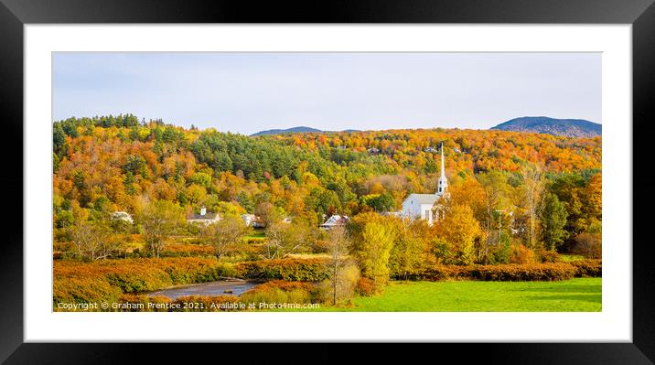 Stowe, New England in the Fall Framed Mounted Print by Graham Prentice
