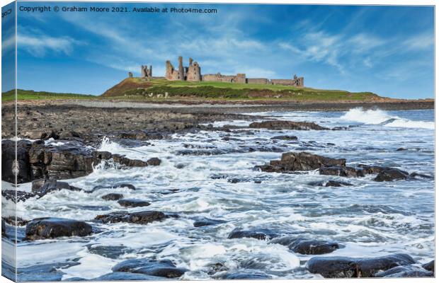 Dunstanburgh Castle from the south Canvas Print by Graham Moore