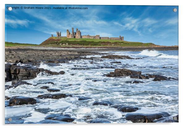 Dunstanburgh Castle from the south Acrylic by Graham Moore