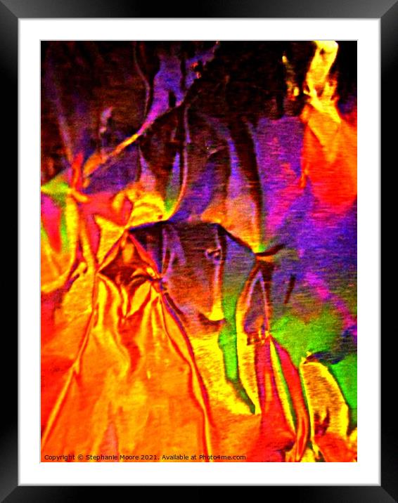 Abstract flames Framed Mounted Print by Stephanie Moore