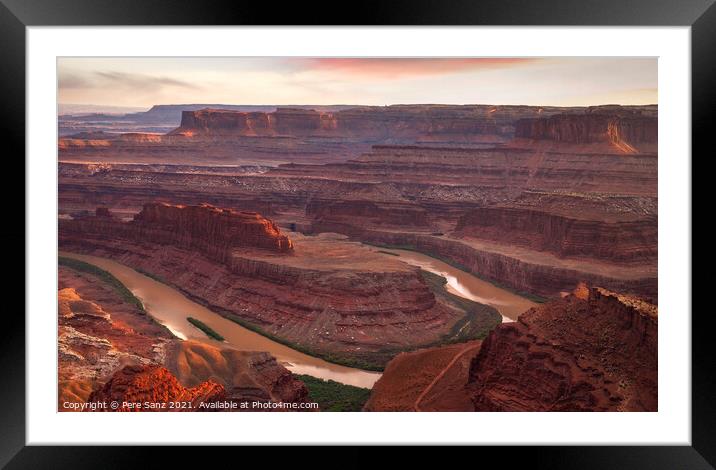Dead Horse Point at sunset, Utah Framed Mounted Print by Pere Sanz