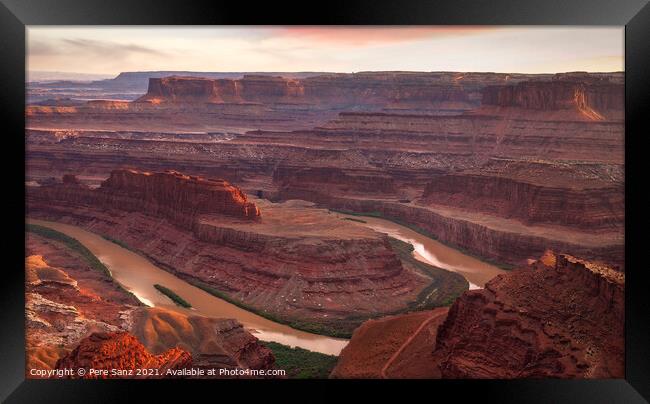 Dead Horse Point at sunset, Utah Framed Print by Pere Sanz